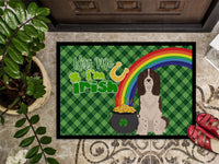 Liver English Springer Spaniel St. Patrick's Day Indoor or Outdoor Mat 24x36