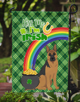 Black and Tan German Shepherd St. Patrick's Day Flag Garden Size