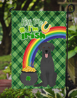 Black Labrador Retriever St. Patrick's Day Flag Garden Size