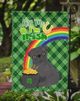 Black Pug St. Patrick's Day Flag Garden Size