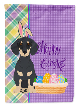Black and Cream Dachshund Easter Flag Garden Size
