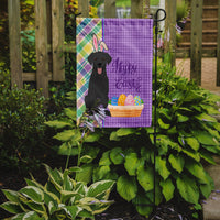 Black Labrador Retriever Easter Flag Garden Size
