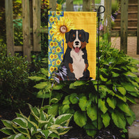 Summer Sunflowers Bernese Mountain Dog Flag Garden Size