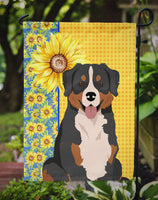 Summer Sunflowers Bernese Mountain Dog Flag Garden Size