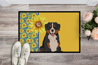 Summer Sunflowers Bernese Mountain Dog Indoor or Outdoor Mat 18x27