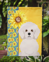 Summer Sunflowers Bichon Frise Flag Garden Size