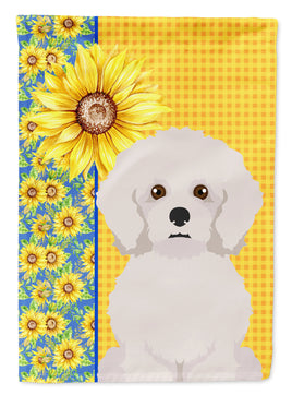 Summer Sunflowers Bichon Frise Flag Garden Size