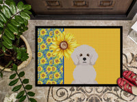 Summer Sunflowers Bichon Frise Indoor or Outdoor Mat 18x27
