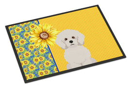 Summer Sunflowers Bichon Frise Indoor or Outdoor Mat 18x27