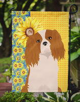 Summer Sunflowers Blenheim Cavalier Spaniel Flag Garden Size