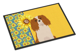 Summer Sunflowers Blenheim Cavalier Spaniel Indoor or Outdoor Mat 24x36
