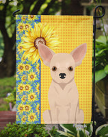 Summer Sunflowers Fawn Chihuahua Flag Garden Size