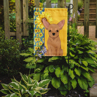 Summer Sunflowers Gold Chihuahua Flag Garden Size