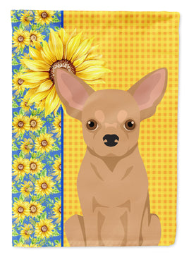 Summer Sunflowers Gold Chihuahua Flag Garden Size
