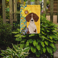 Summer Sunflowers Red Piebald Dachshund Flag Garden Size