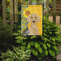 Summer Sunflowers Cream Dachshund Flag Garden Size