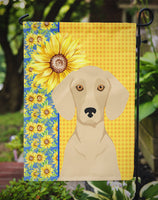 Summer Sunflowers Cream Dachshund Flag Garden Size