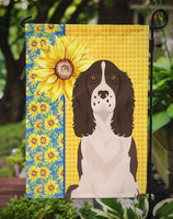 Summer Sunflowers Liver English Springer Spaniel Flag Garden Size