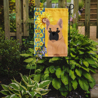 Summer Sunflowers Fawn French Bulldog Flag Garden Size