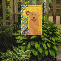 Summer Sunflowers Gold Golden Retriever Flag Garden Size