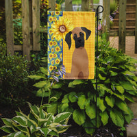 Summer Sunflowers Fawn Great Dane Flag Garden Size