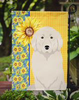 Summer Sunflowers Great Pyrenees Flag Garden Size