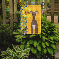 Summer Sunflowers Fawn Italian Greyhound Flag Garden Size