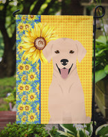 Summer Sunflowers Yellow Labrador Retriever Flag Garden Size