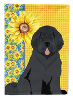 Summer Sunflowers Black Newfoundland Flag Garden Size