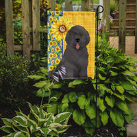 Summer Sunflowers Grey Newfoundland Flag Garden Size