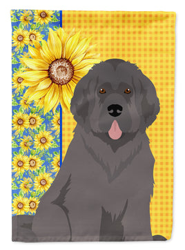 Summer Sunflowers Grey Newfoundland Flag Garden Size