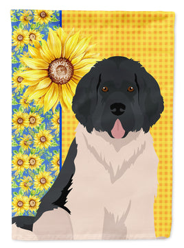 Summer Sunflowers Landseer Newfoundland Flag Garden Size