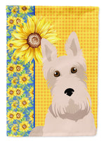 Summer Sunflowers Wheaten Scottish Terrier Flag Garden Size