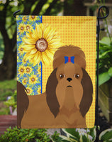 Summer Sunflowers Red Shih Tzu Flag Garden Size