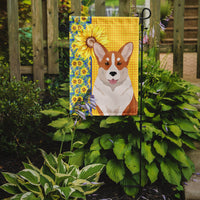 Summer Sunflowers Red Cardigan Corgi Flag Garden Size