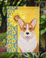 Summer Sunflowers Red Cardigan Corgi Flag Garden Size
