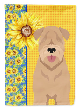 Summer Sunflowers Red Wheaten Terrier Flag Garden Size