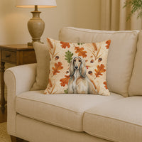 Afghan Hound Heirloom Fall Throw Pillow