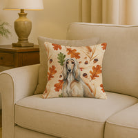 Afghan Hound Heirloom Fall Throw Pillow