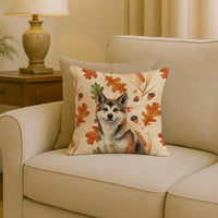 Sesame Akita Heirloom Fall Throw Pillow