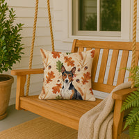 Tricolor and White Basenji Heirloom Fall Throw Pillow