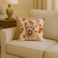 Tawny Briard Heirloom Fall Throw Pillow