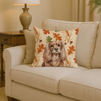 Ruby Cavalier Spaniel Heirloom Fall Throw Pillow