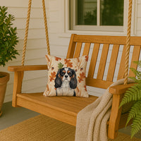 Tricolor Cavalier Spaniel Heirloom Fall Throw Pillow