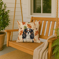 Tricolor Cavalier Spaniel Heirloom Fall Throw Pillow