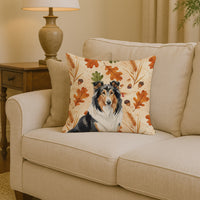 Tricolor Collie Heirloom Fall Throw Pillow
