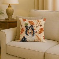 Tricolor Collie Heirloom Fall Throw Pillow