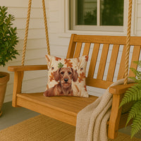 Wirehaired Red Dachshund Heirloom Fall Throw Pillow