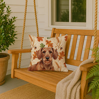 Wirehaired Red Dachshund Heirloom Fall Throw Pillow