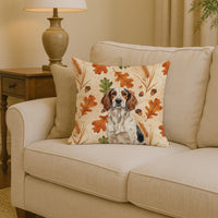 Tricolor English Setter Heirloom Fall Throw Pillow